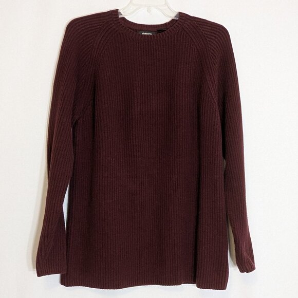 CLAIBORNE Burgundy Cable Knit Pull-On Sweater; Size XL - Picture 1 of 5